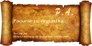Pacurariu Angyalka névjegykártya